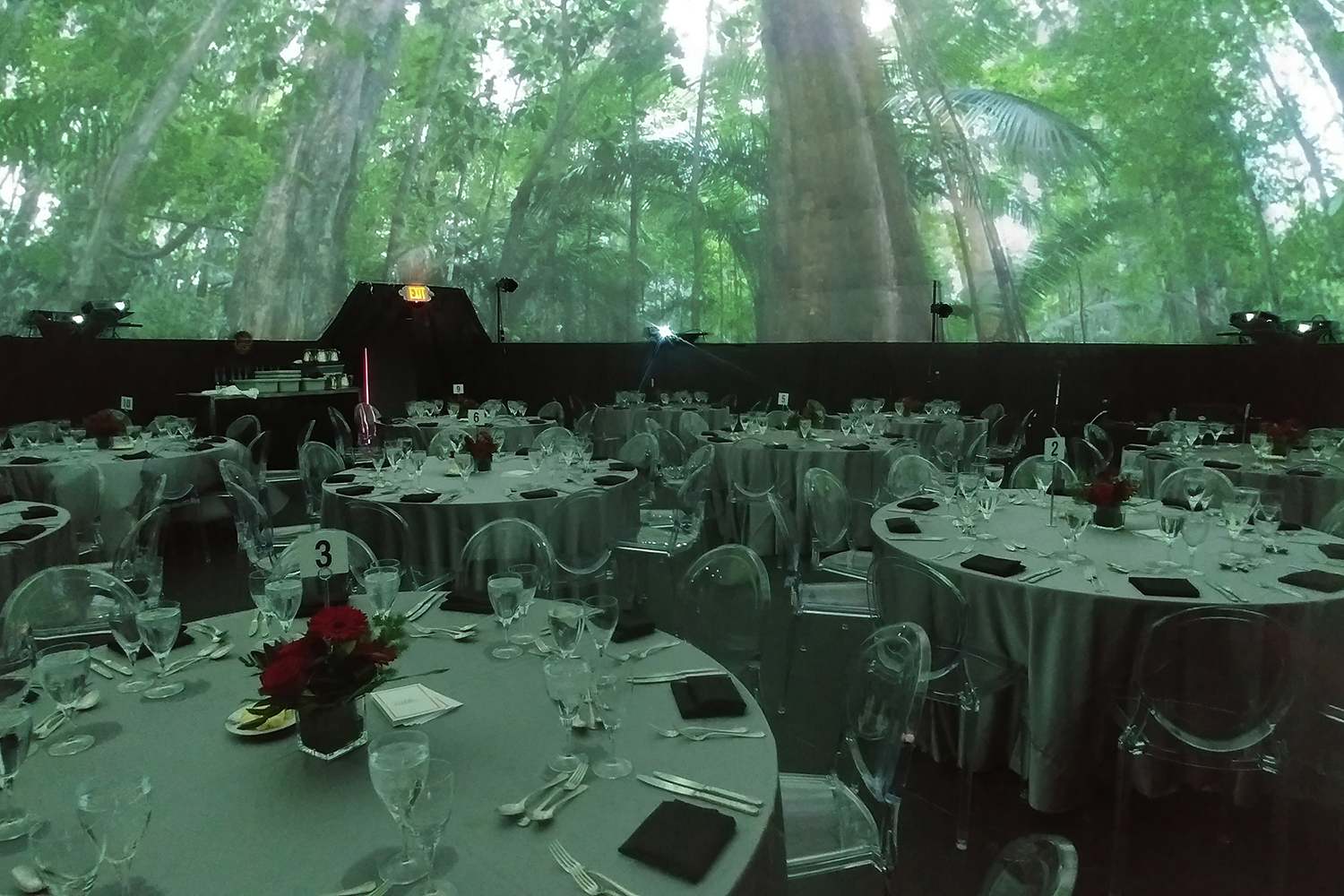 Diner service in a dome